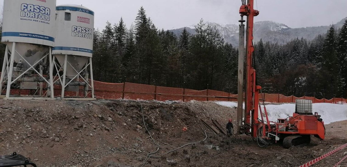 La costruzione del nuovo depuratore in località Salieto (Borca)